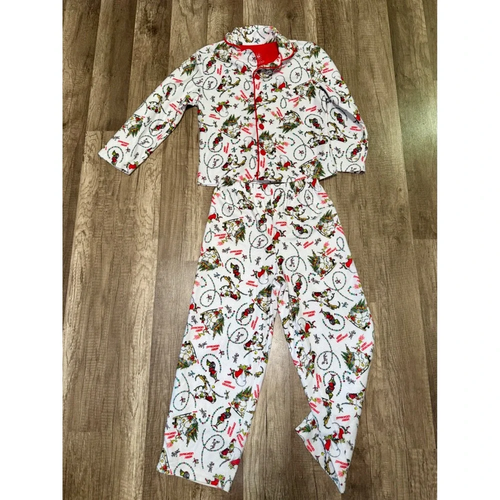 Boy's Dr. Seuss' The‎ Grinch 2-Piece Pajama Top & Pajama Bottoms Set